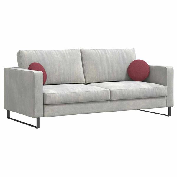 vidaXL Sittkuddar 2 pcs Vinr&ouml;d &Oslash;30 x 13 cm tyg