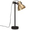 vidaXL Skrivbordslampa 25 W antik mässing 15x15x55 cm E27