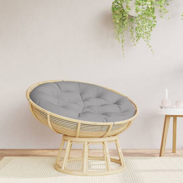 vidaXL Rund dyna gr&aring; &Oslash; 100x11 cm oxfordtyg