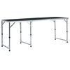 vidaXL Hopf&auml;llbart campingbord gr&aring; aluminium 180x60 cm