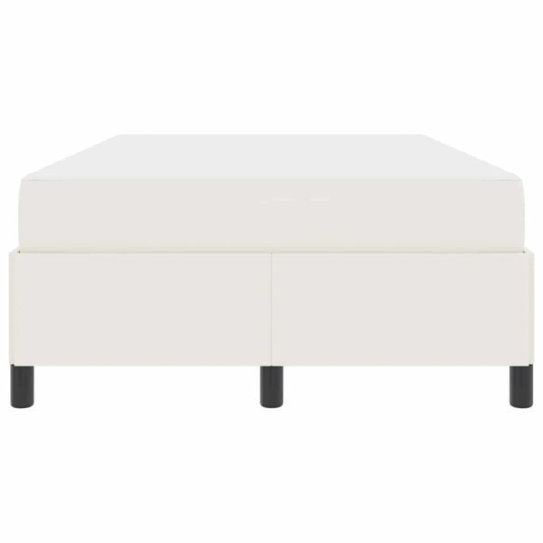 vidaXL S&auml;ngram med madrass Kr&auml;m 120 x 200 cm tyg