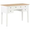 vidaXL Skrivbord vit 109,5x45x77,5 cm tr&auml;