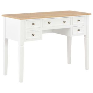 vidaXL Skrivbord vit 109,5x45x77,5 cm tr&auml;