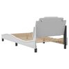 vidaXL Bed Frame "Viana" with LED without Mattress White 100x203 cm
