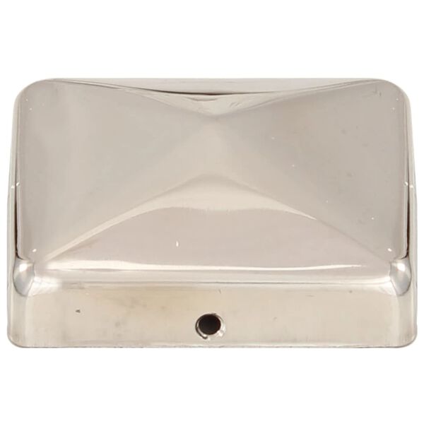 vidaXL Stolphattar pyramid 6 st rostfritt stål 71x71 mm