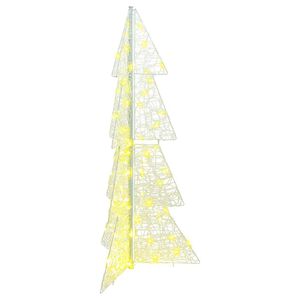 vidaXL Julgran 100 LED-lampor Varmvit 120 cm Akryl
