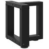 vidaXL Soffbordsben T-formade 2 st svarta 30x25x(30-31) cm st&aring;l