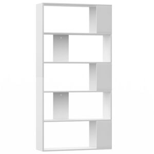 vidaXL Bokhylla/Rumsavdelare vit 80x24x159 cm konstruerat tr&auml;