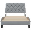 vidaXL Bed Frame without Mattress Light Grey 100x200 cm Fabric