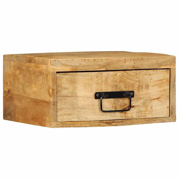 vidaXL Väggmonterade sängbord 2 st massivt grovt mangoträ