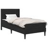 vidaXL S&auml;ngram med madrass med huvudgavel Svart 90 x 190 cm Sammet