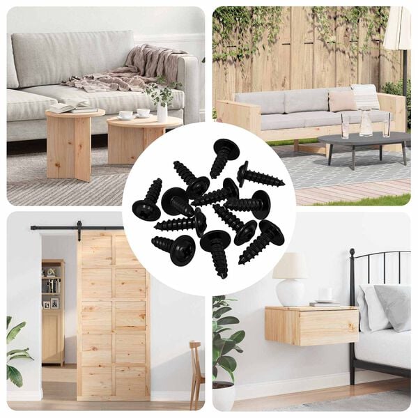 vidaXL Sj&auml;lvg&auml;ngande spik 12 pcs Svart 3,5 x 12 mm J&auml;rn