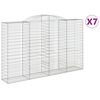 vidaXL Gabioner b&aring;gformade 7 st 300x50x180/200 cm galvaniserat j&auml;rn