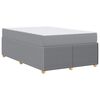 vidaXL Sängram med madrass Ljusgrå 120 x 200 cm tyg