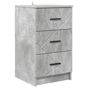 vidaXL Nattduksbord Betonggr&aring; 38 x 38 x 66 cm Konstruerat tr&auml;