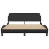 vidaXL Bed Frame "Dover" Black 160x200 cm Faux Leather
