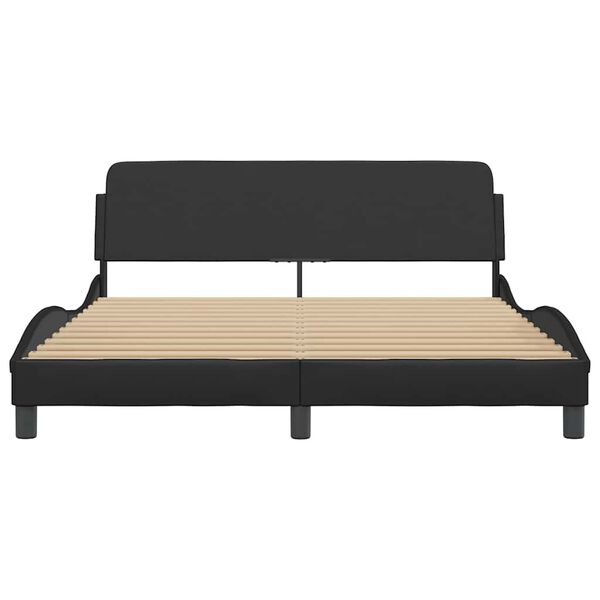 vidaXL Bed Frame "Dover" Black 160x200 cm Faux Leather