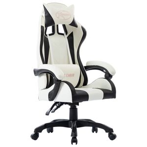 vidaXL Racingstol svart konstl&auml;der
