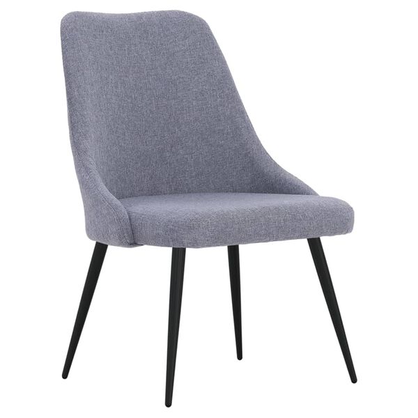 vidaXL Matstolar 6 st ljusgr&aring; tyg