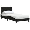 vidaXL Bed with Mattress Black 90x200 cm Fabric