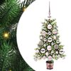 vidaXL Julgran med 150 LED-lampor med stativ Gr&ouml;n 65 cm PE