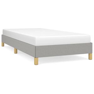 vidaXL S&auml;ngram utan madrass ljusgr&aring; 80x200 cm tyg