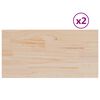 vidaXL Bordsskivor 2 st 60x30x1,7 cm rektangul&auml;r massiv furu