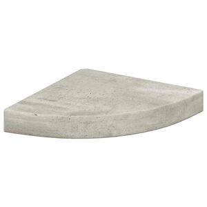 vidaXL Sv&auml;vande h&ouml;rnhylla betonggr&aring; 25x25x3,8 cm MDF