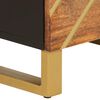 vidaXL Sk&auml;nk brun och svart 40x33,5x110 cm massivt mangotr&auml;