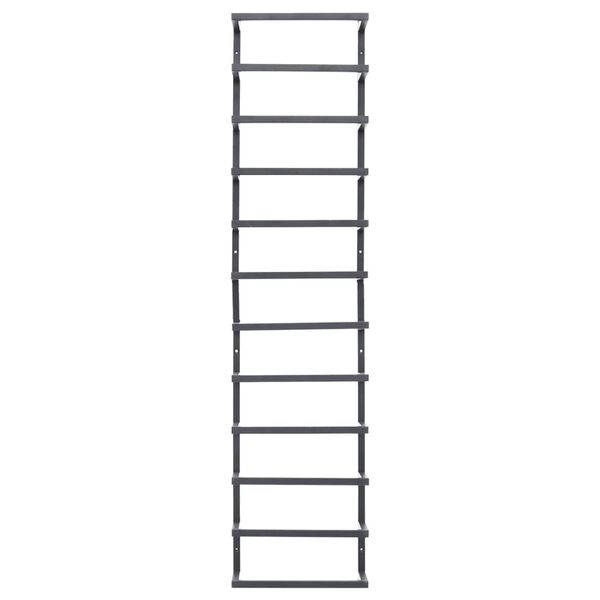 vidaXL Handduksh&auml;ngare svart 24x12x96 cm st&aring;l