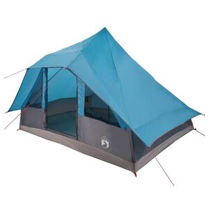 vidaXL Tipi T&auml;lt med tak med lagring Bl&aring; 364 x 281 x 257 cm taffeta