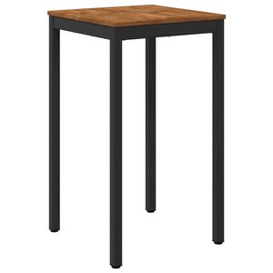 vidaXL Tr&auml;dg&aring;rd Bar Bord Naturlig och svart 60 x 60,5 x 105 cm