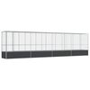 vidaXL Volj&auml;r med utbyggnad silver 834,5x107x212 cm st&aring;l