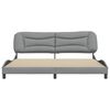 vidaXL Bed Frame without Mattress "Hvar" Light Grey 200x200 cm Fabric