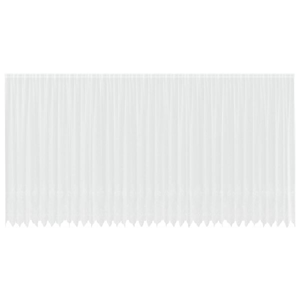 vidaXL Spetsgardin med gardiner Blommor Vit 300 x 900 cm Polyester