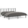 vidaXL S&auml;ngram med huvudgavel metall svart 193x203 cm