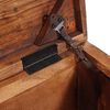 vidaXL Förvaringslåda med lagring med lås Brun Massivt mangoträ