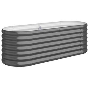 vidaXL Odlingsl&aring;da galvaniserat st&aring;l 114x40x36 cm antracit