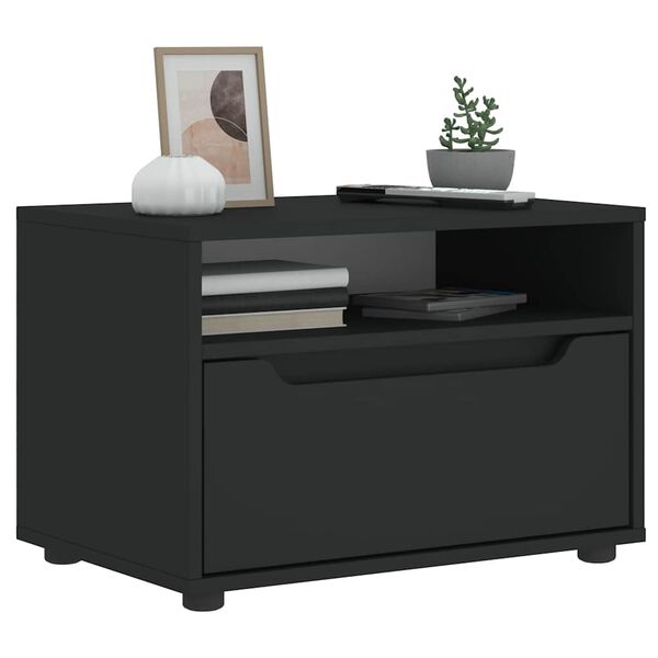 vidaXL TV-bänk VISNES svart 60x40x38 cm konstruerat trä