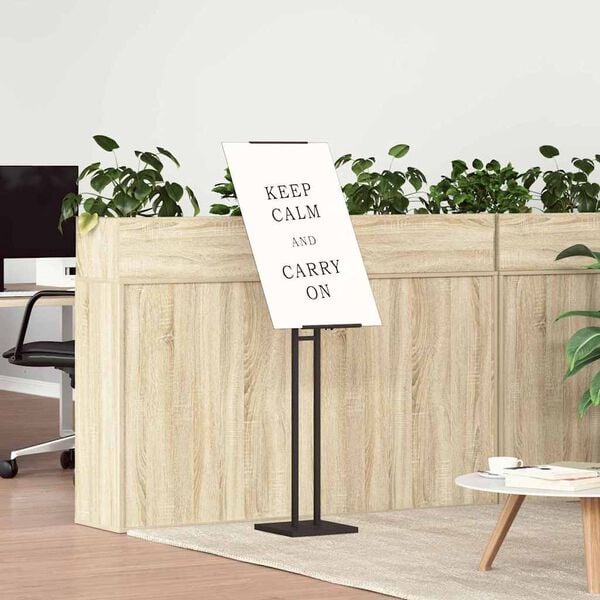 vidaXL M&auml;ssmontrar Svart 26,5 x 26,5 x 127 cm St&aring;l