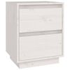 vidaXL S&auml;ngbord vit 40x35x50 cm massiv furu