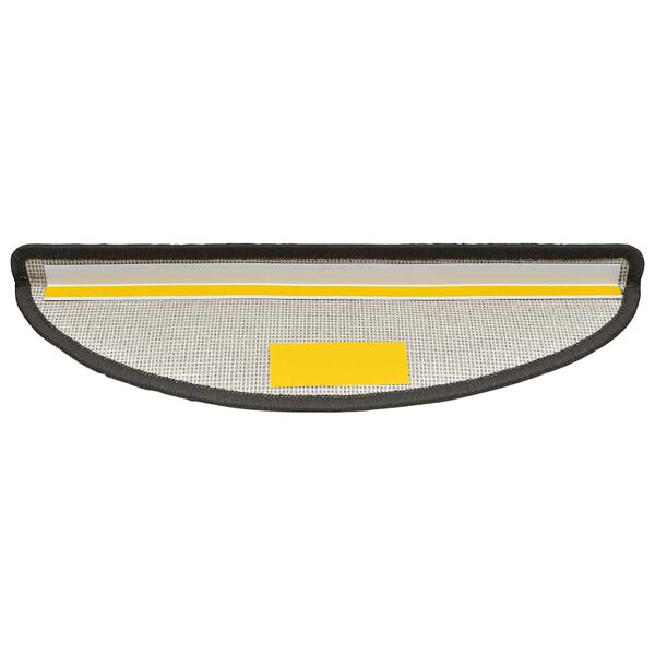vidaXL Trappmattor 20 st 56x17x3 cm m&ouml;rkgr&aring; halvrunda