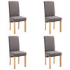 vidaXL Matstolar 4 st taupe tyg