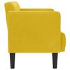 vidaXL Loveseat soffa gul 111 cm sammet