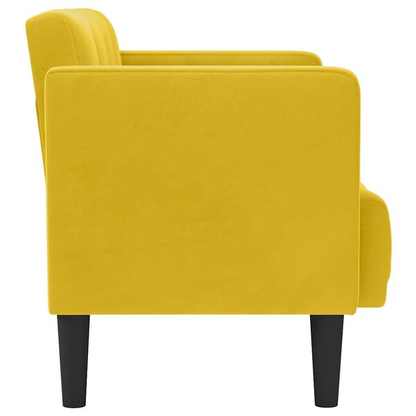 vidaXL Loveseat soffa gul 111 cm sammet