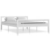 vidaXL S&auml;ngram utan madrass vit och svart metall 120x200 cm