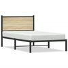 vidaXL S&auml;ngram utan madrass metall sonoma-ek 107x203 cm