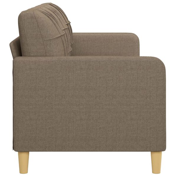 vidaXL 3-sitssoffa taupe 180 cm tyg