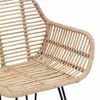 vidaXL Matstol 2 pcs Naturfärg 55 x 50 x 74 cm Rattan och Järn