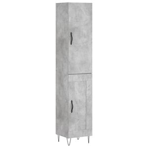 vidaXL H&ouml;gsk&aring;p betonggr&aring; 34,5x34x180 cm konstruerat tr&auml;